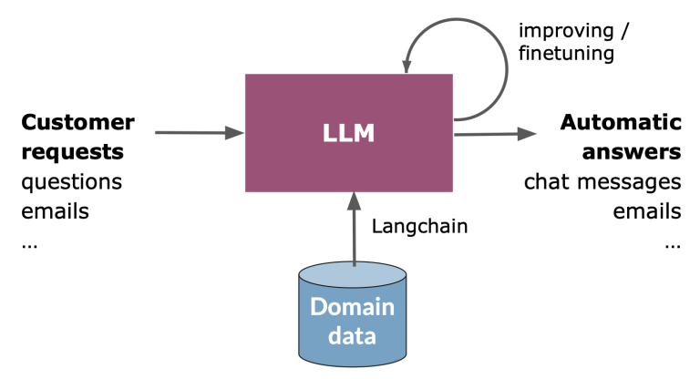 Big picture of Adapting Large Language Models for Customer Request Handling